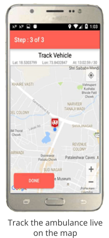 Book Call ambulance Khojpal app  SMS